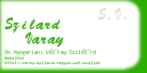 szilard varay business card